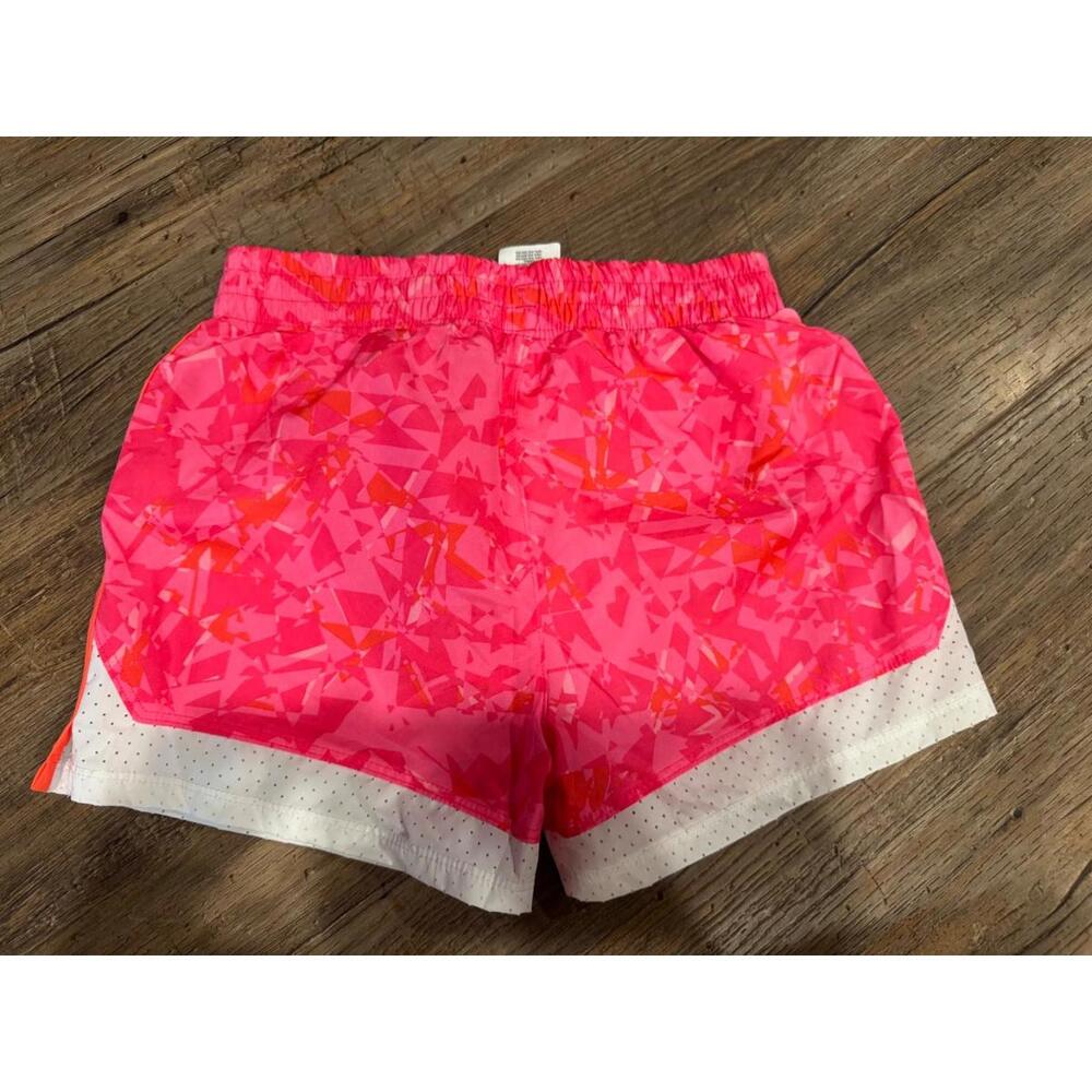 NWOT Under Armour Shorts Girls Printed Shorts Pink/Orange/ White Sz 6 - Picture 2 of 5